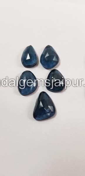 London Blue Topaz Rose Cut Slices